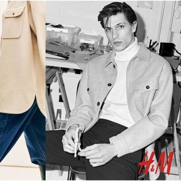 H&M Mens Shirt Jacket Shacket Relaxed Fit NWT - Picture 8 of 8